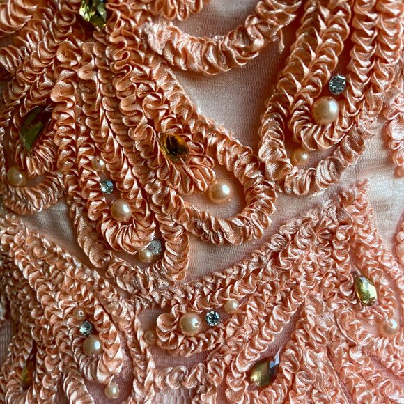 Tony Bowls Coral Embellished Prom Dress - Picture 8 of 11